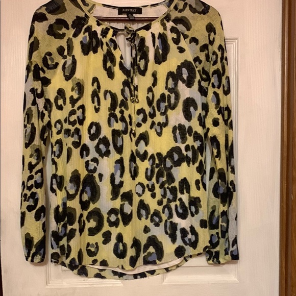 Ellen Tracy Women's Leopard Print Top - Yellow and Black - Picture 1 of 6